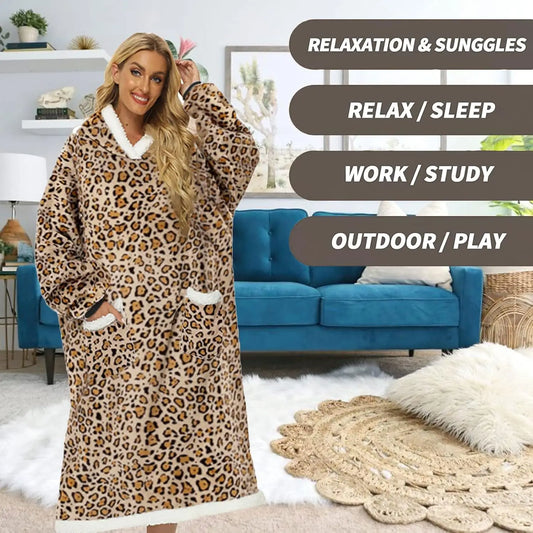 Leopard Blanket Hoodie