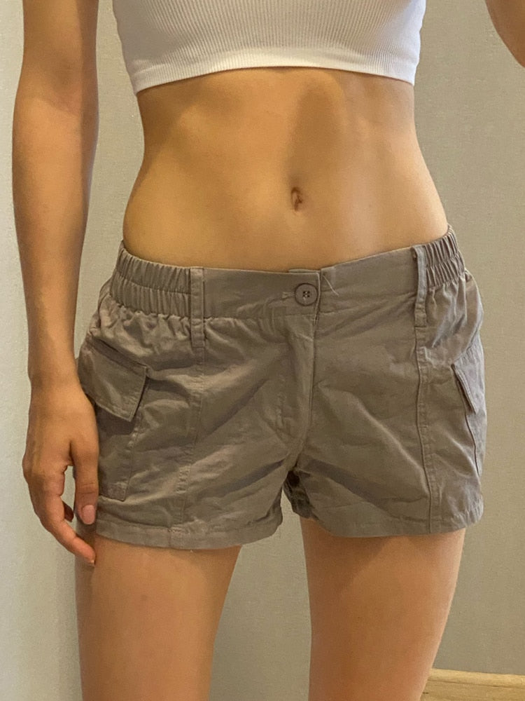 DressBetty - Low Waisted Shorts Harajuku Retro Basic Casual Sporty Bottom Women Biker