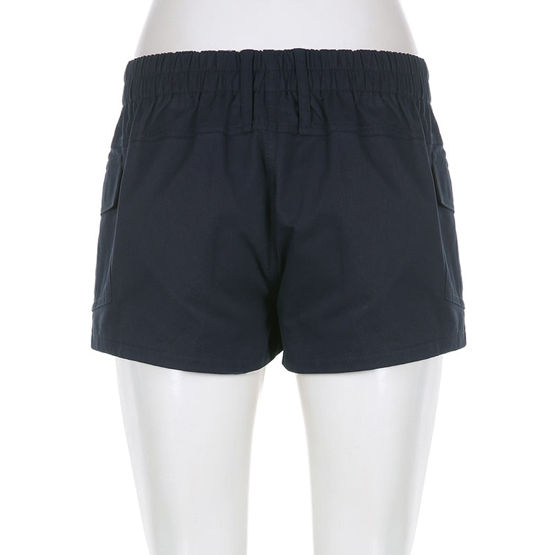 DressBetty - Low Waisted Shorts Harajuku Retro Basic Casual Sporty Bottom Women Biker