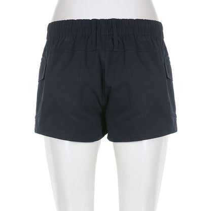 DressBetty - Low Waisted Shorts Harajuku Retro Basic Casual Sporty Bottom Women Biker