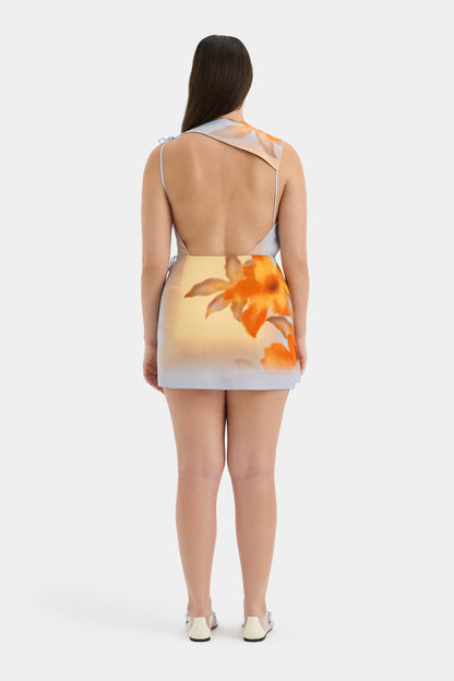 Iris - Floral Silk Mini Dress