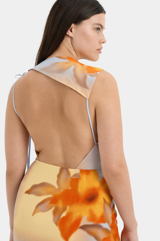 Iris - Floral Silk Mini Dress