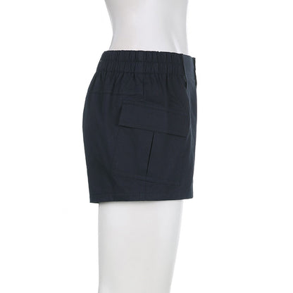 DressBetty - Low Waisted Shorts Harajuku Retro Basic Casual Sporty Bottom Women Biker