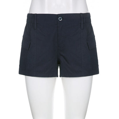 DressBetty - Low Waisted Shorts Harajuku Retro Basic Casual Sporty Bottom Women Biker