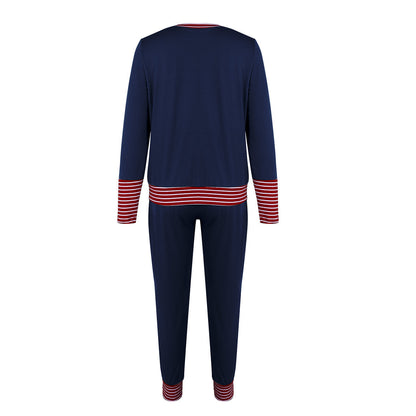 DressBetty - Merry Christmas Pajamas Set Casual Matching Set Full Sleeve Tops+Pants 2 Pieces