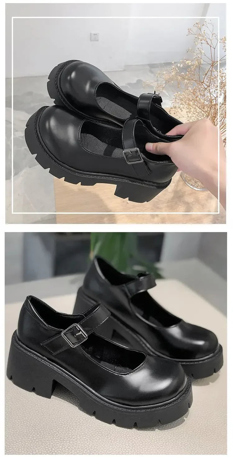 Chunky Platform Mary Jane Shoes