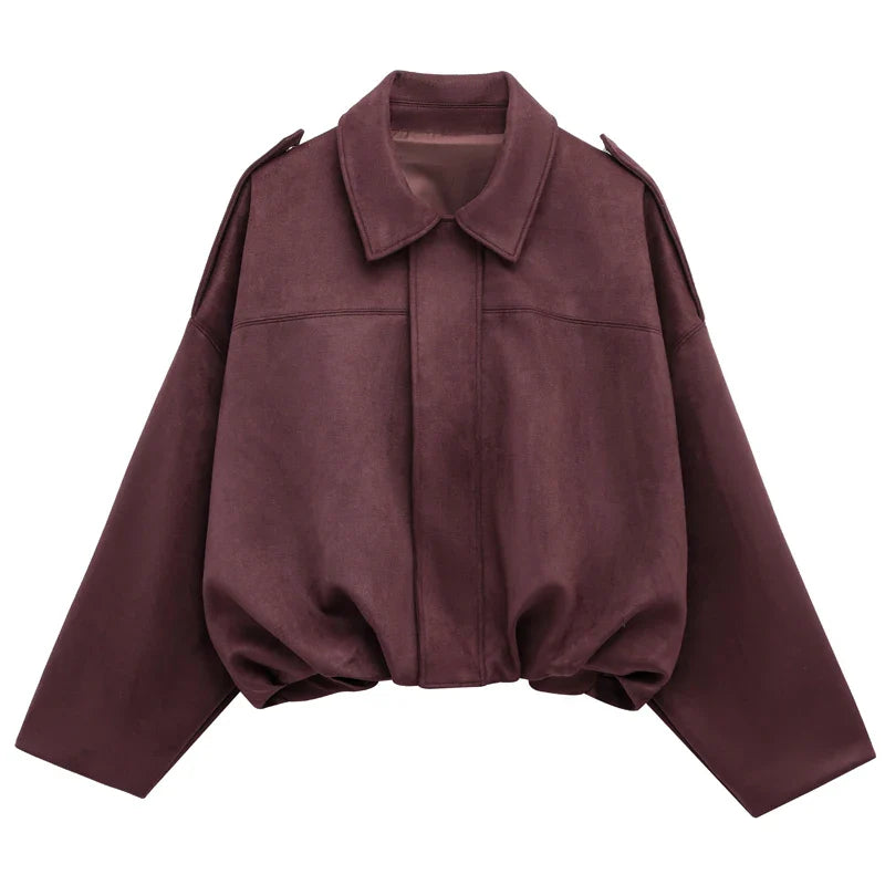 VIRAL Suedine Bomber Jacket