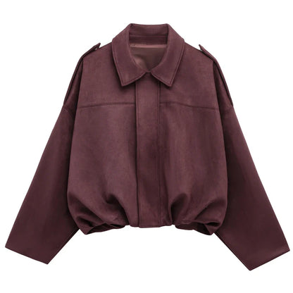VIRAL Suedine Bomber Jacket