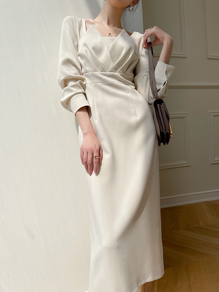 DressBetty - Long Sleeve Vintage Fashion Chic Evening Vestido Female Birthday