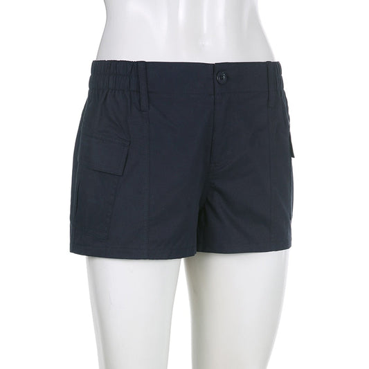DressBetty - Low Waisted Shorts Harajuku Retro Basic Casual Sporty Bottom Women Biker