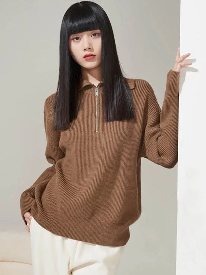Zip up Comfy Sweater Ladies