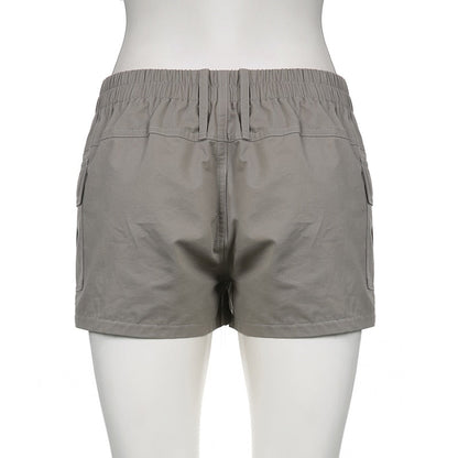 DressBetty - Low Waisted Shorts Harajuku Retro Basic Casual Sporty Bottom Women Biker