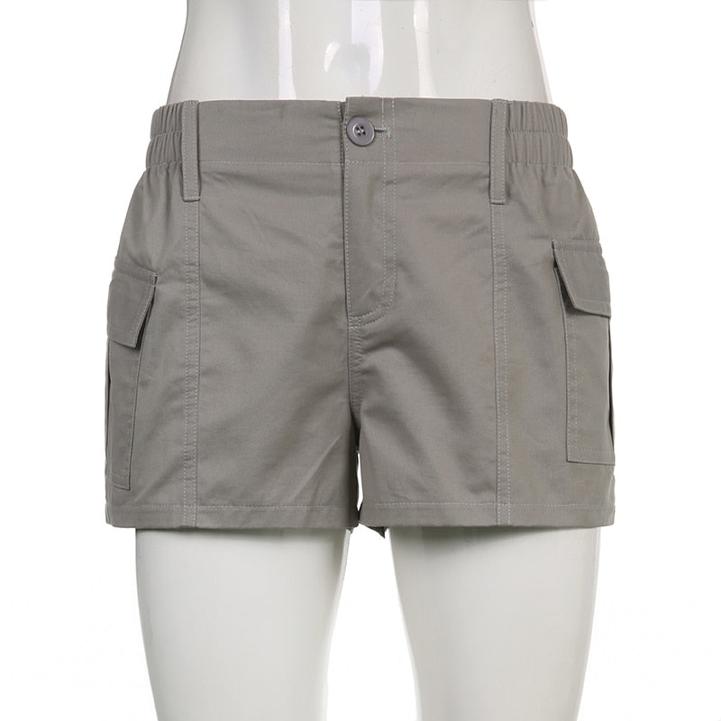 DressBetty - Low Waisted Shorts Harajuku Retro Basic Casual Sporty Bottom Women Biker