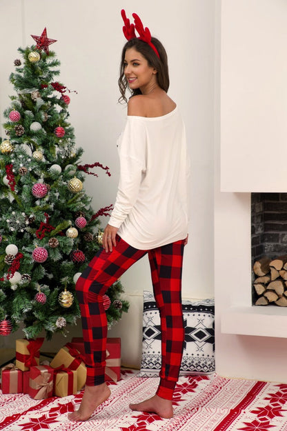 DressBetty - Merry Christmas Pajamas Set Casual Matching Set Full Sleeve Tops+Pants 2 Pieces