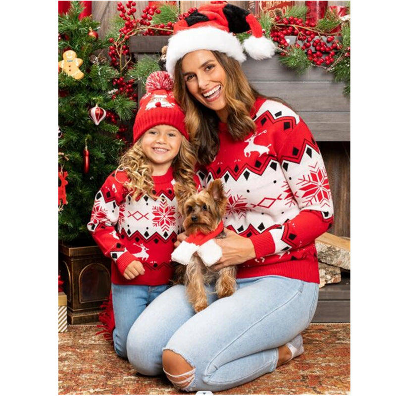 DressBetty - Christmas Sweater Family Mother Daughter Matching Clothes Printing Knitwear