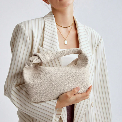 Small Woven 'ALICE' Knot handbag Premium Vegan Leather