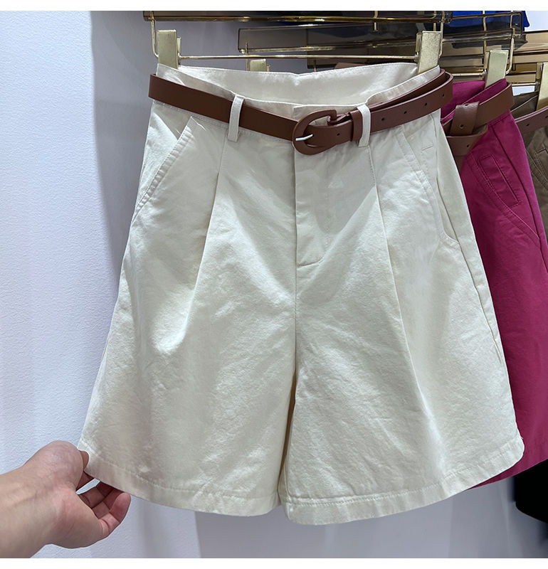 DressBetty - Women's Denim Shorts High Waist Short Casual Cotton Solid Loose Casual Bermuda Shorts