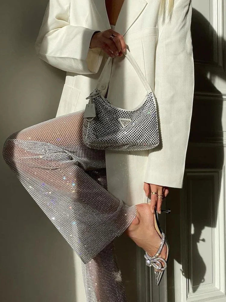 Sparkling Crystal Diamond Pants ✨