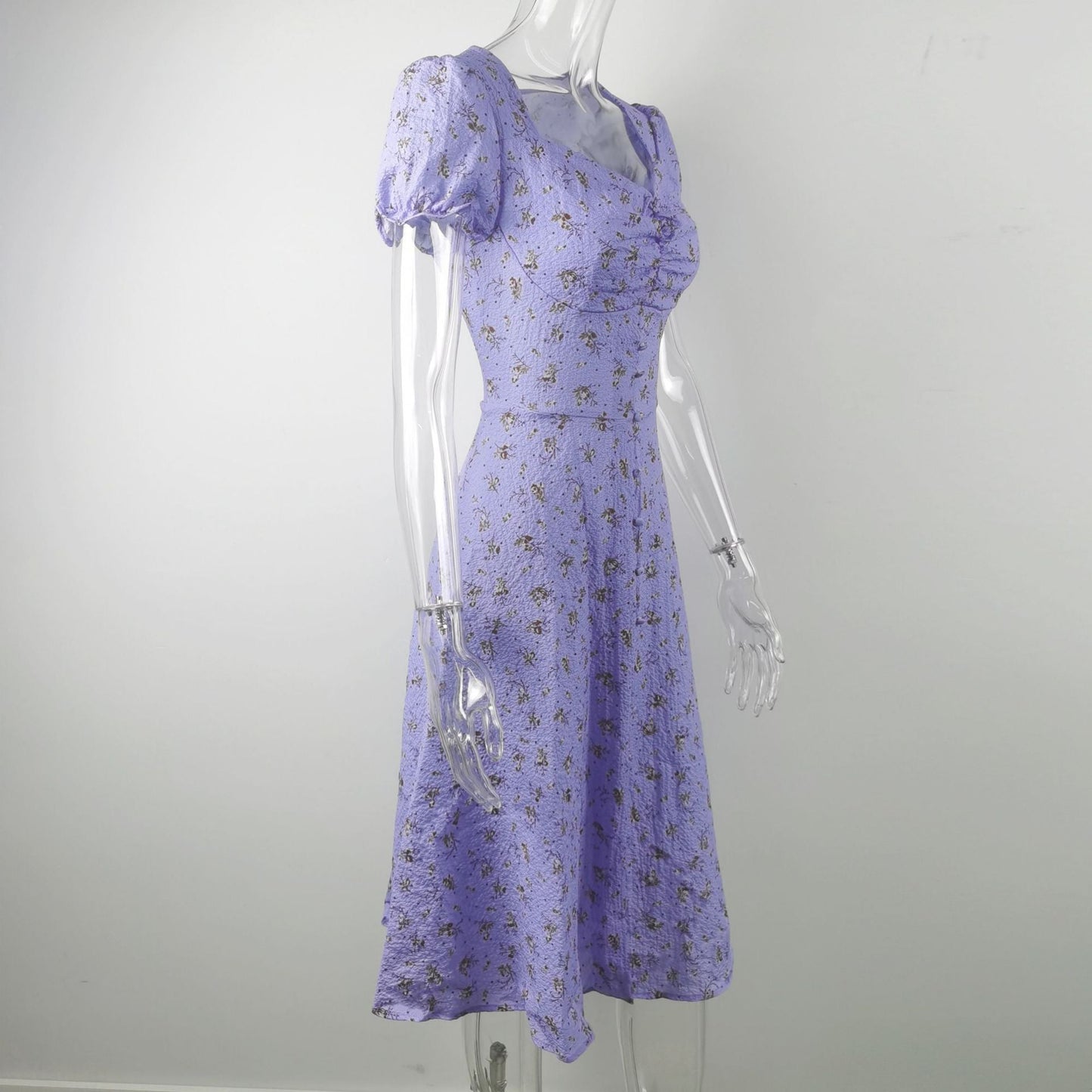 DressBetty - Summer Vintage Women Side Split Long Dress Female Boho Beach Retro Print Sundress Vestido