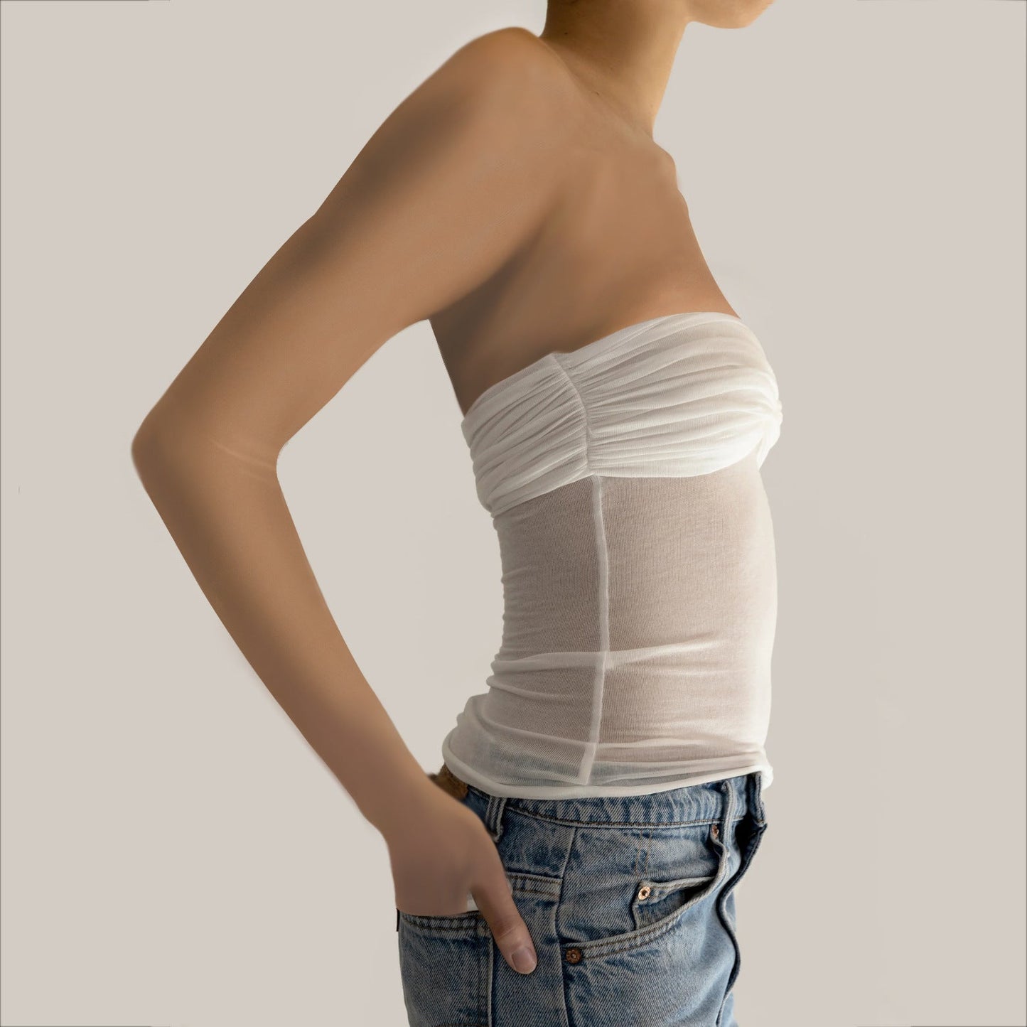 DressBetty - Sleeveless Chest Wrap Top Streetwear Party Casual Bodycon Solid Backless Top