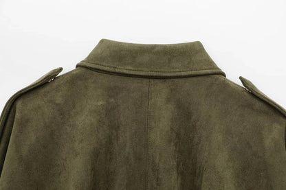 Mara Elegant Suede Loose Jacket