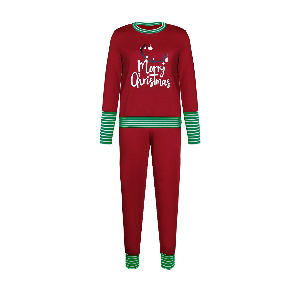 DressBetty - Merry Christmas Pajamas Set Casual Matching Set Full Sleeve Tops+Pants 2 Pieces