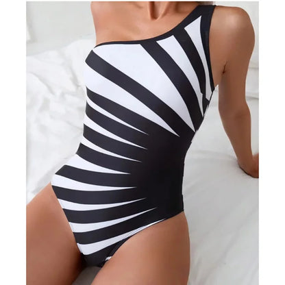 One Shoulder Bikini Set One Piece Swimwear