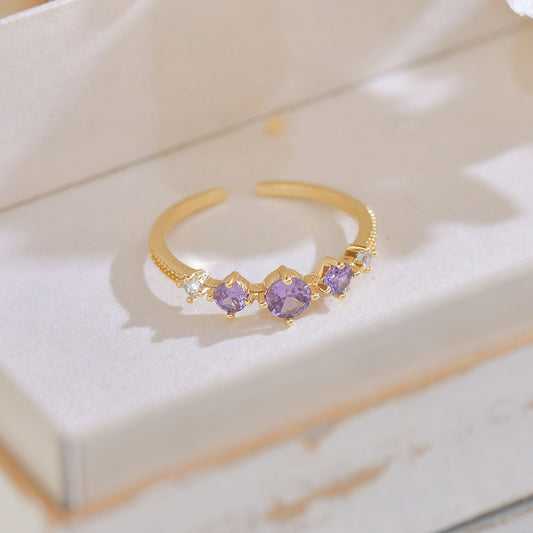 Lavender Open Band Ring