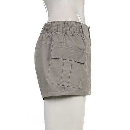 DressBetty - Low Waisted Shorts Harajuku Retro Basic Casual Sporty Bottom Women Biker
