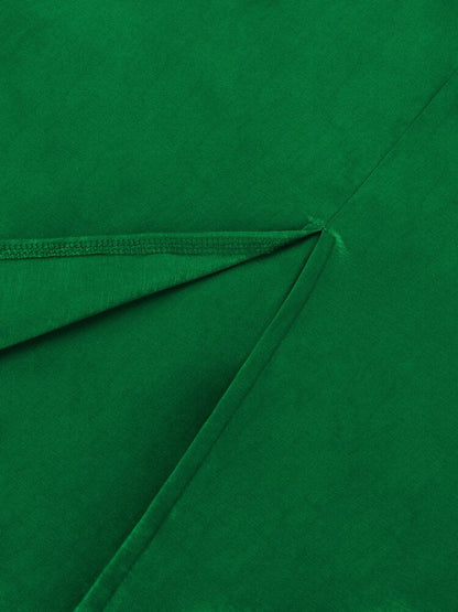 DressBetty - Green Long Dresses Square Collar Lantern Sleeve Evening Party Gowns