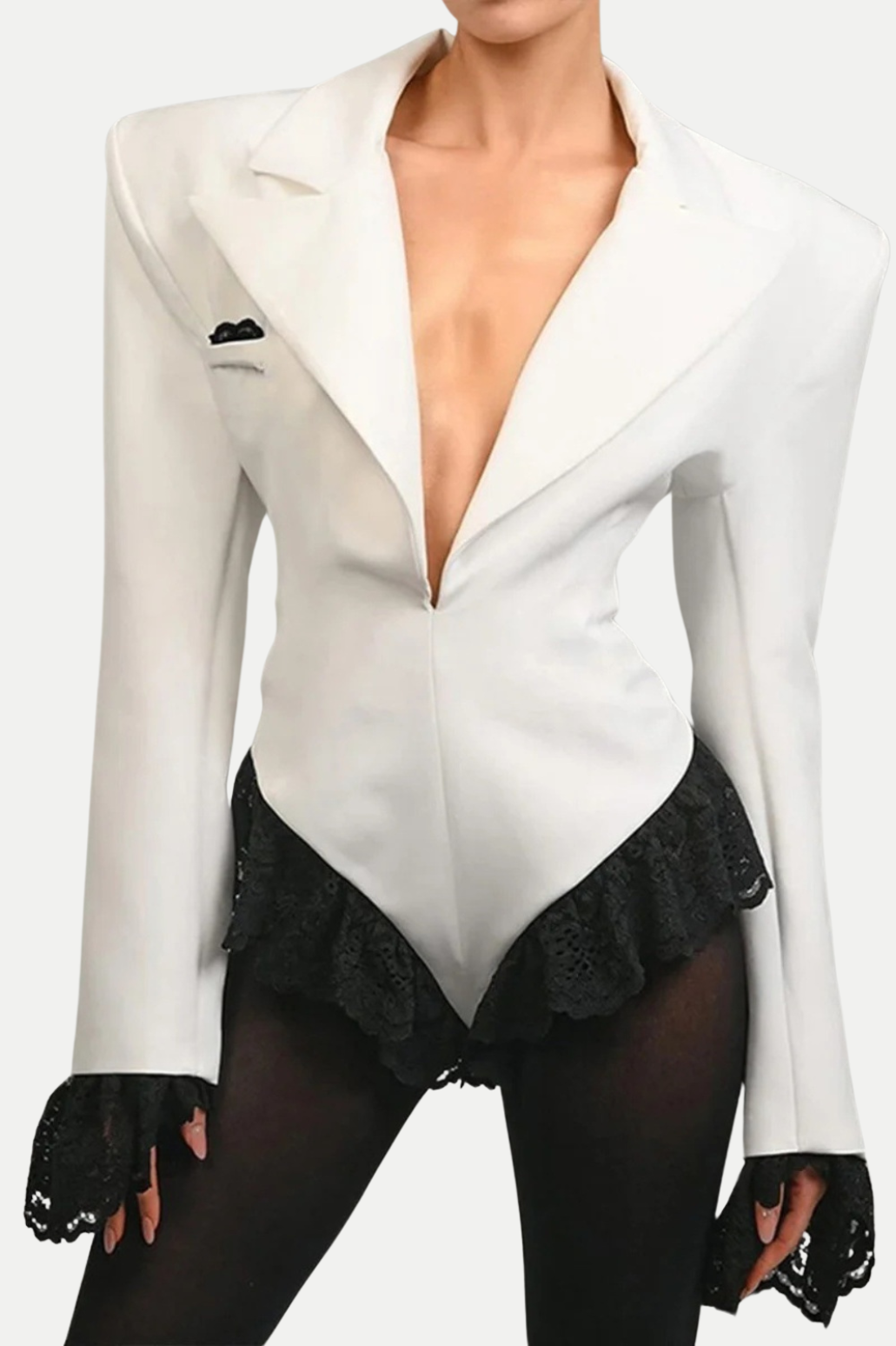 Sabah Lace Romper - White