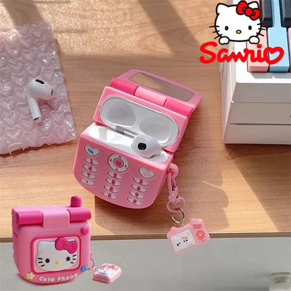 Sanrio Cute Flip Phone AirPods Case