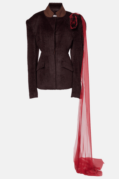 Saoirse Floral Fringe Embellished Blazer