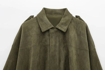 Mara Elegant Suede Loose Jacket