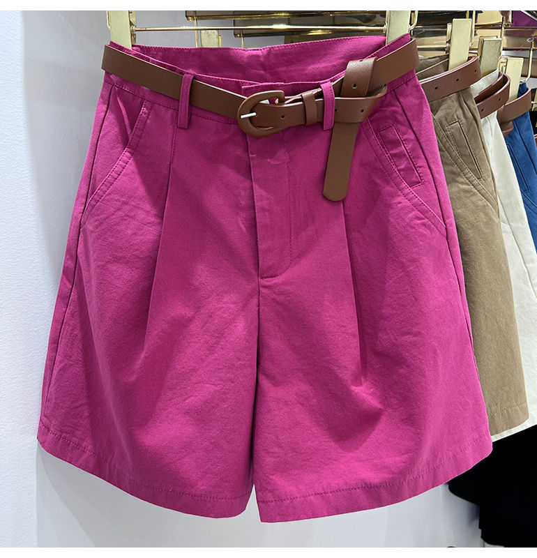 DressBetty - Women's Denim Shorts High Waist Short Casual Cotton Solid Loose Casual Bermuda Shorts