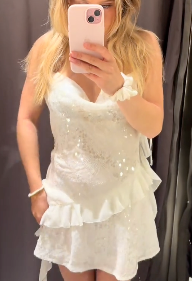 Crisia | Strappy Sequin Ruffle Mini Dress