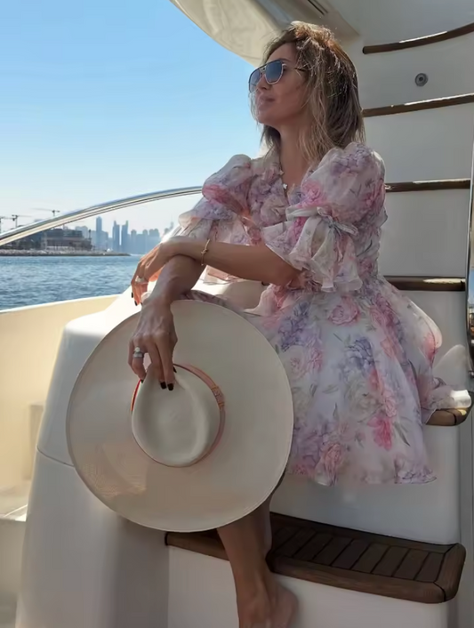 Rosabelle | Floral Ruffle Puff Sleeve Dress