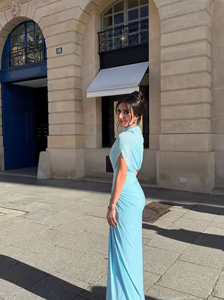 Aurelia | Sculpted Pleated Goddess Gown