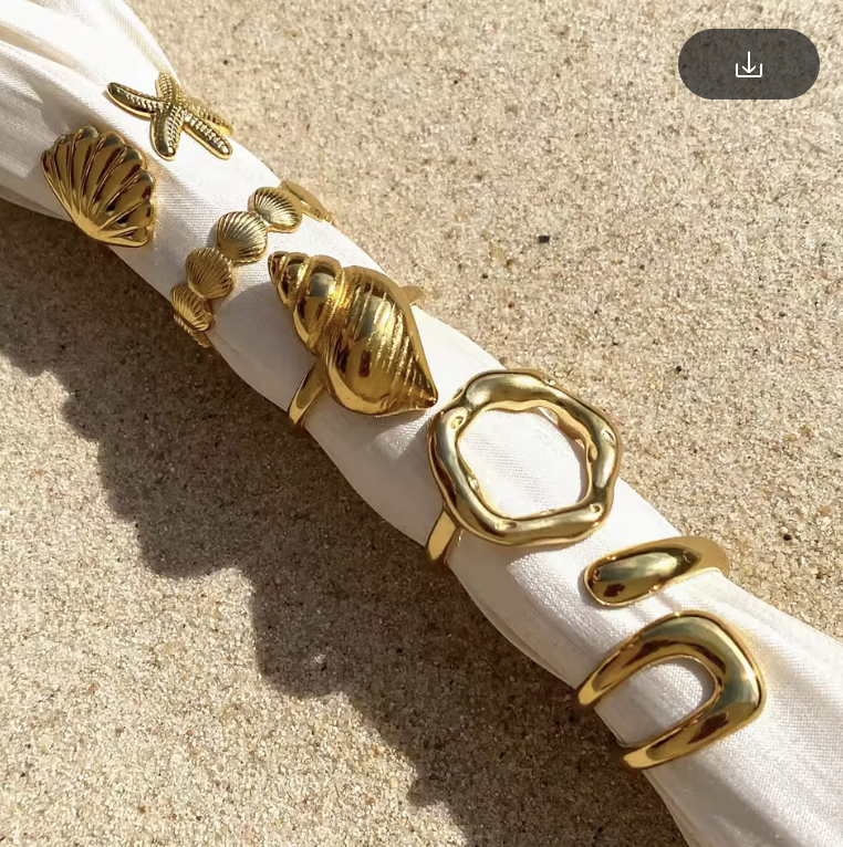 Noir Gold Power Rings
