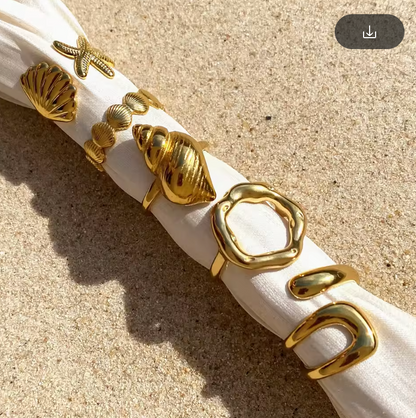 Noir Gold Power Rings
