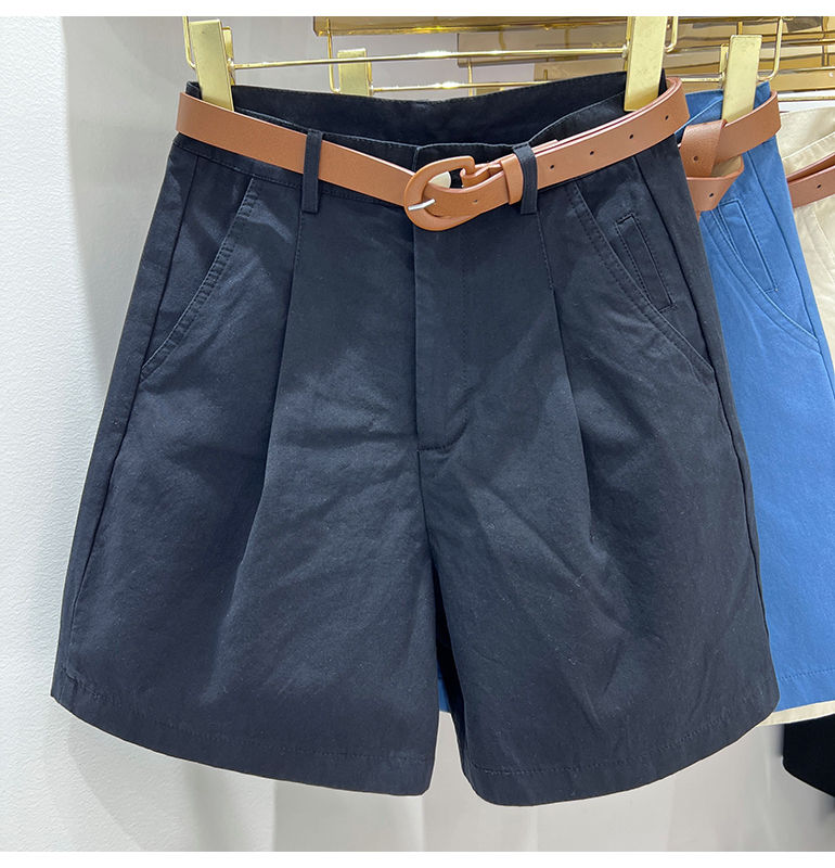 DressBetty - Women's Denim Shorts High Waist Short Casual Cotton Solid Loose Casual Bermuda Shorts