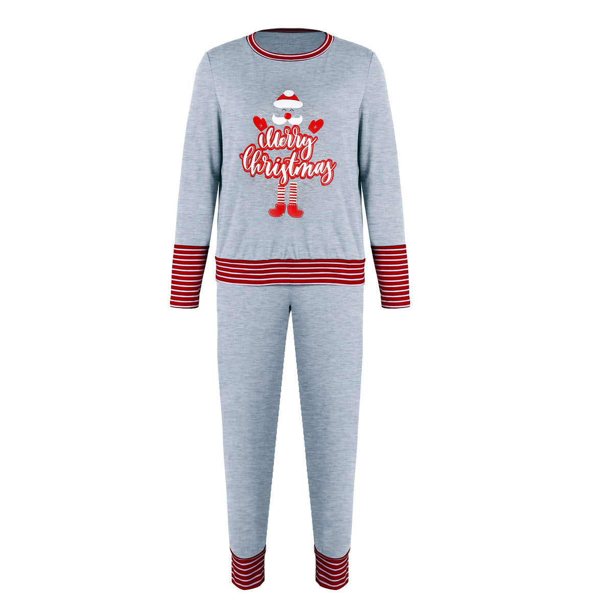 DressBetty - Merry Christmas Pajamas Set Casual Matching Set Full Sleeve Tops+Pants 2 Pieces