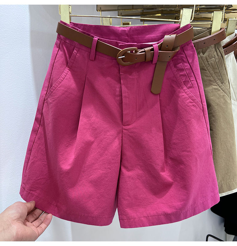 DressBetty - Women's Denim Shorts High Waist Short Casual Cotton Solid Loose Casual Bermuda Shorts