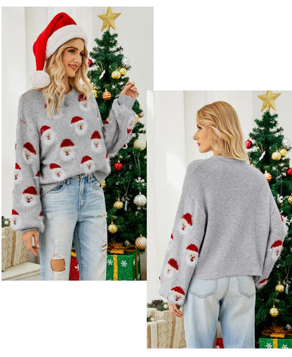 DressBetty - Christmas Knitted Santa Claus Cute Warm Furry Sweater
