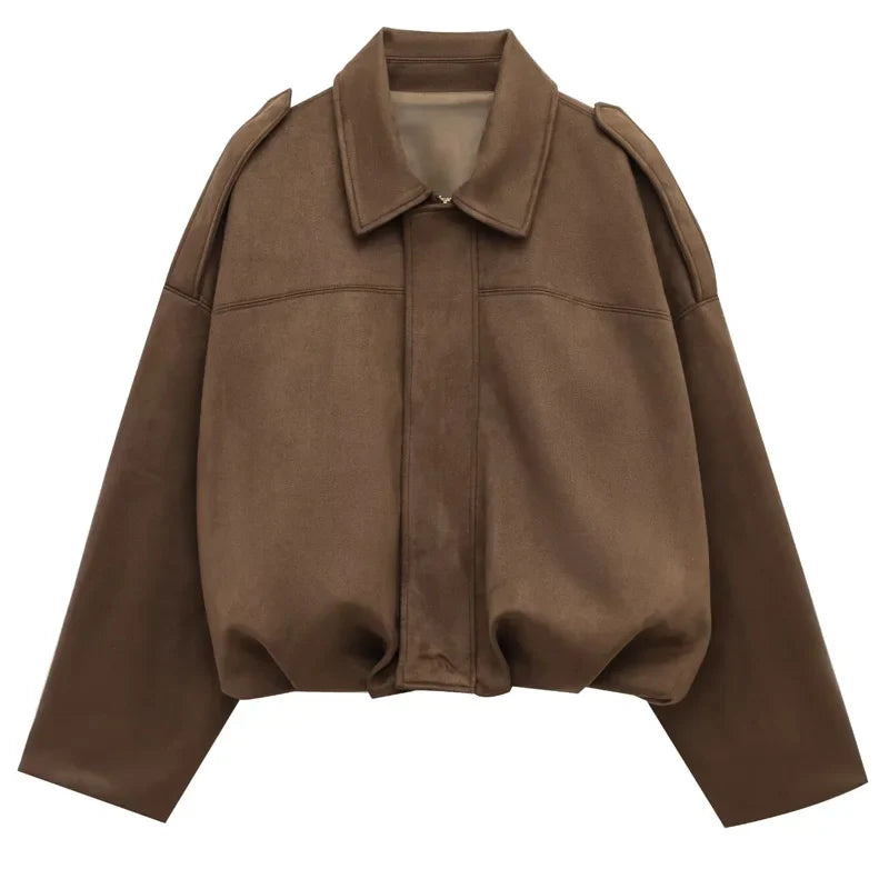 VIRAL Suedine Bomber Jacket