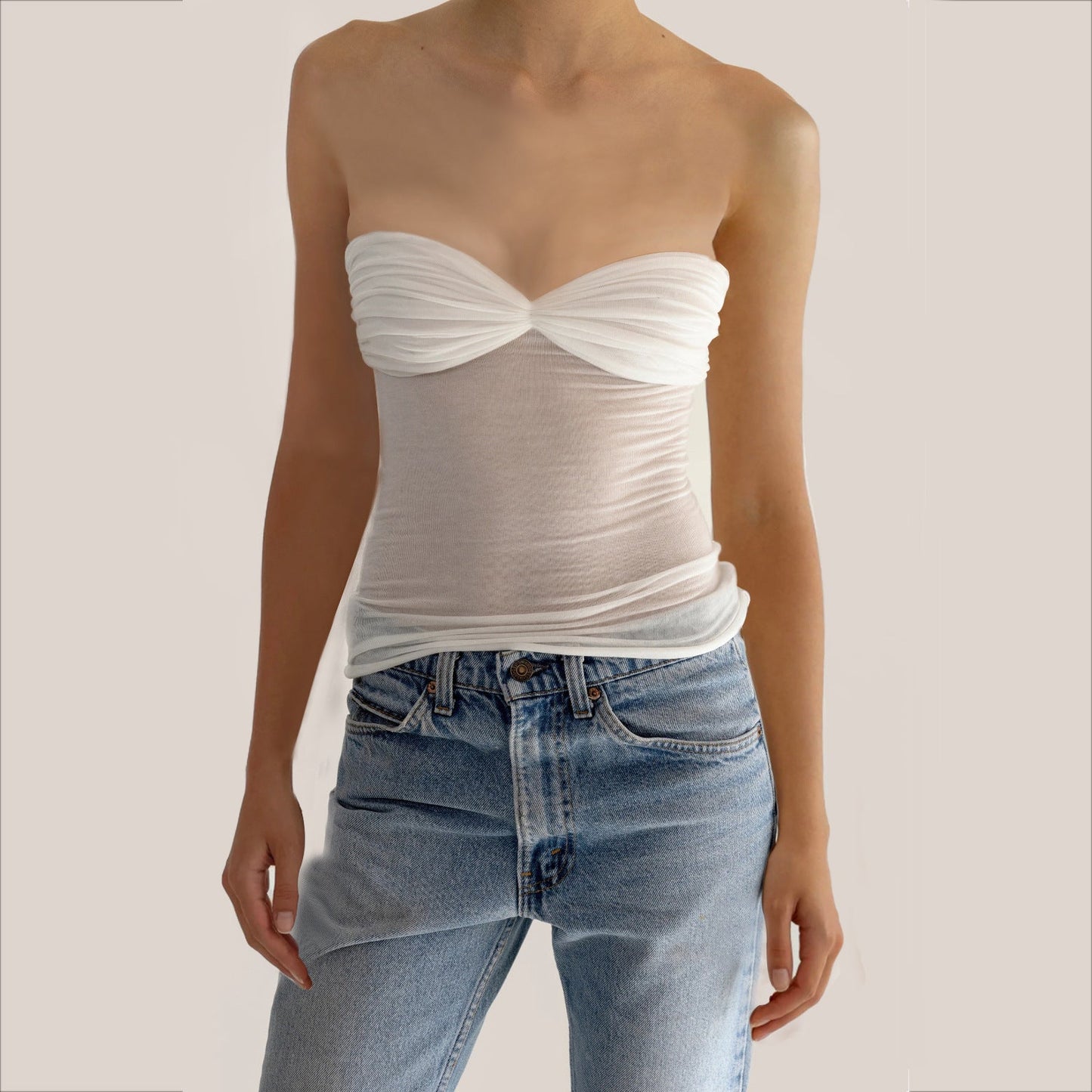 DressBetty - Sleeveless Chest Wrap Top Streetwear Party Casual Bodycon Solid Backless Top