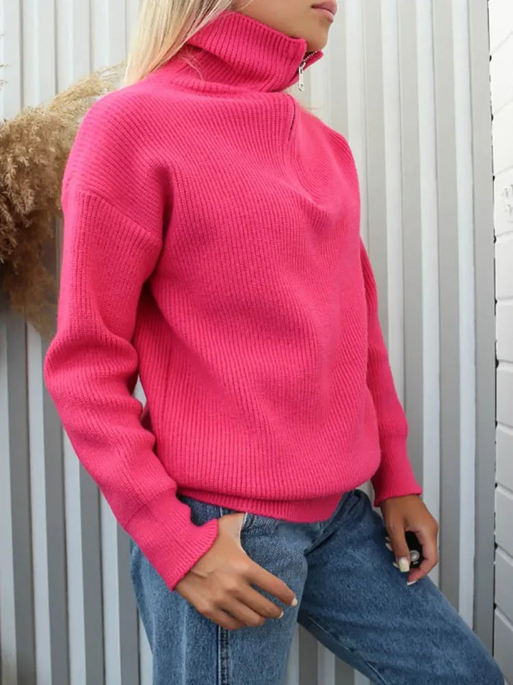 Zip up Comfy Sweater Ladies