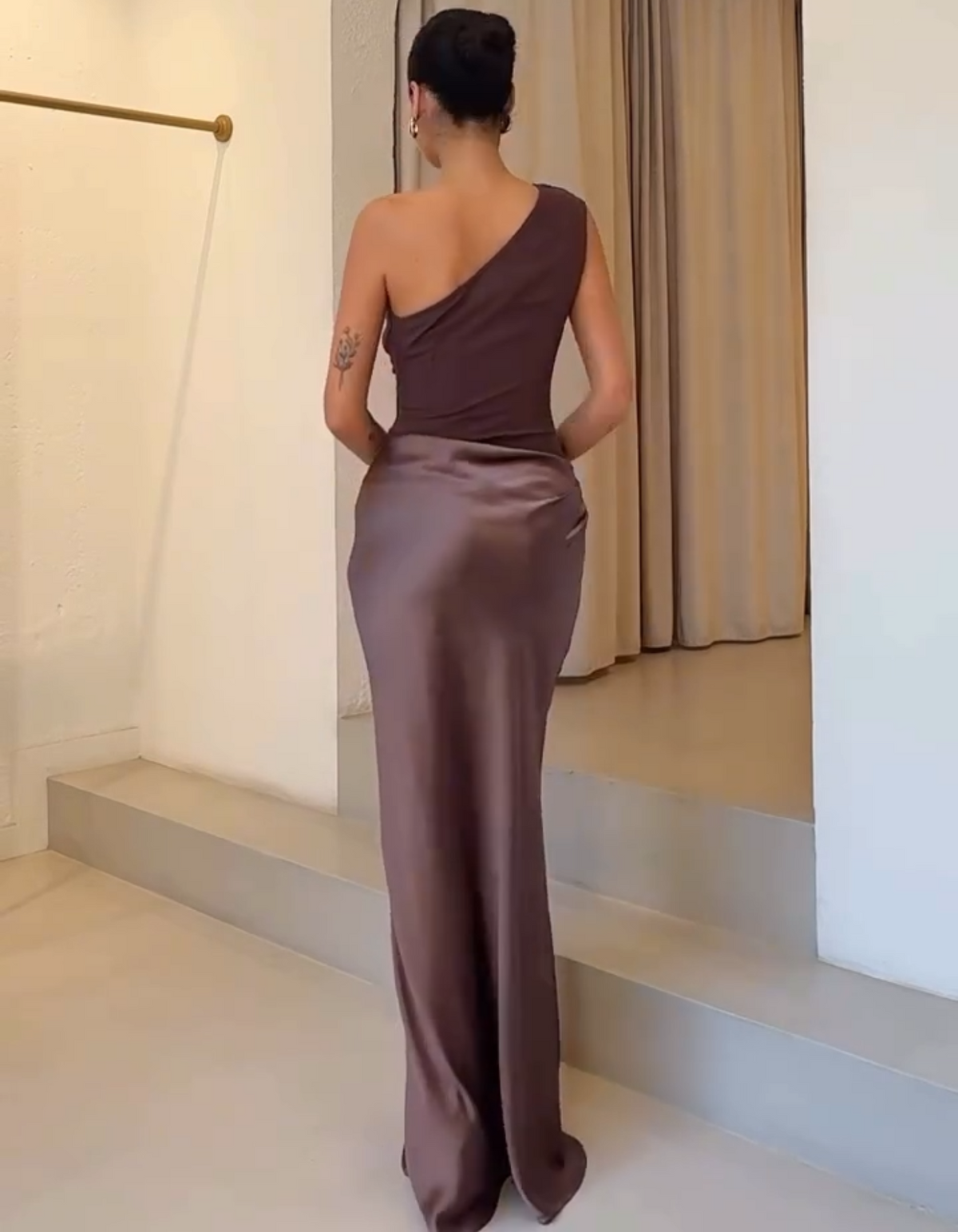 Serena™ | Satin One-Shoulder Evening Dress – Elegant Formal Look