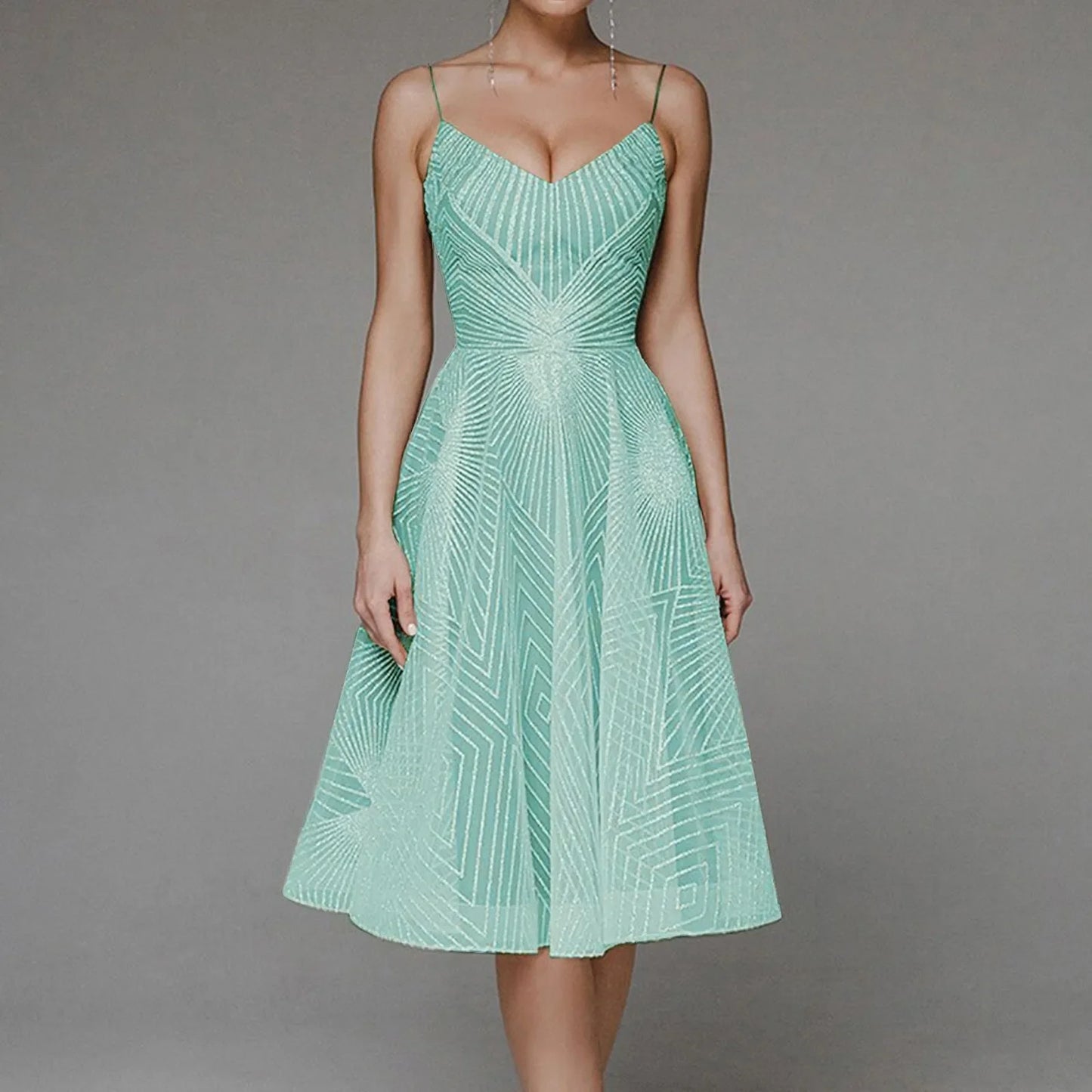 DressBetty - 2024 Luxurious Long Formal Party Elegant Evening Midi Dress