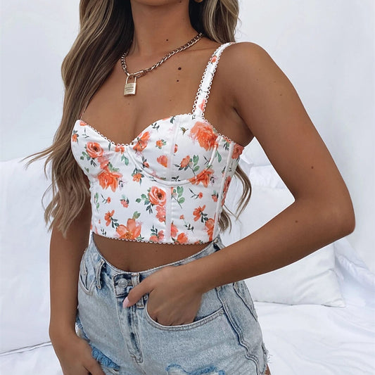 DressBetty - Printed Bodycon Cami Top